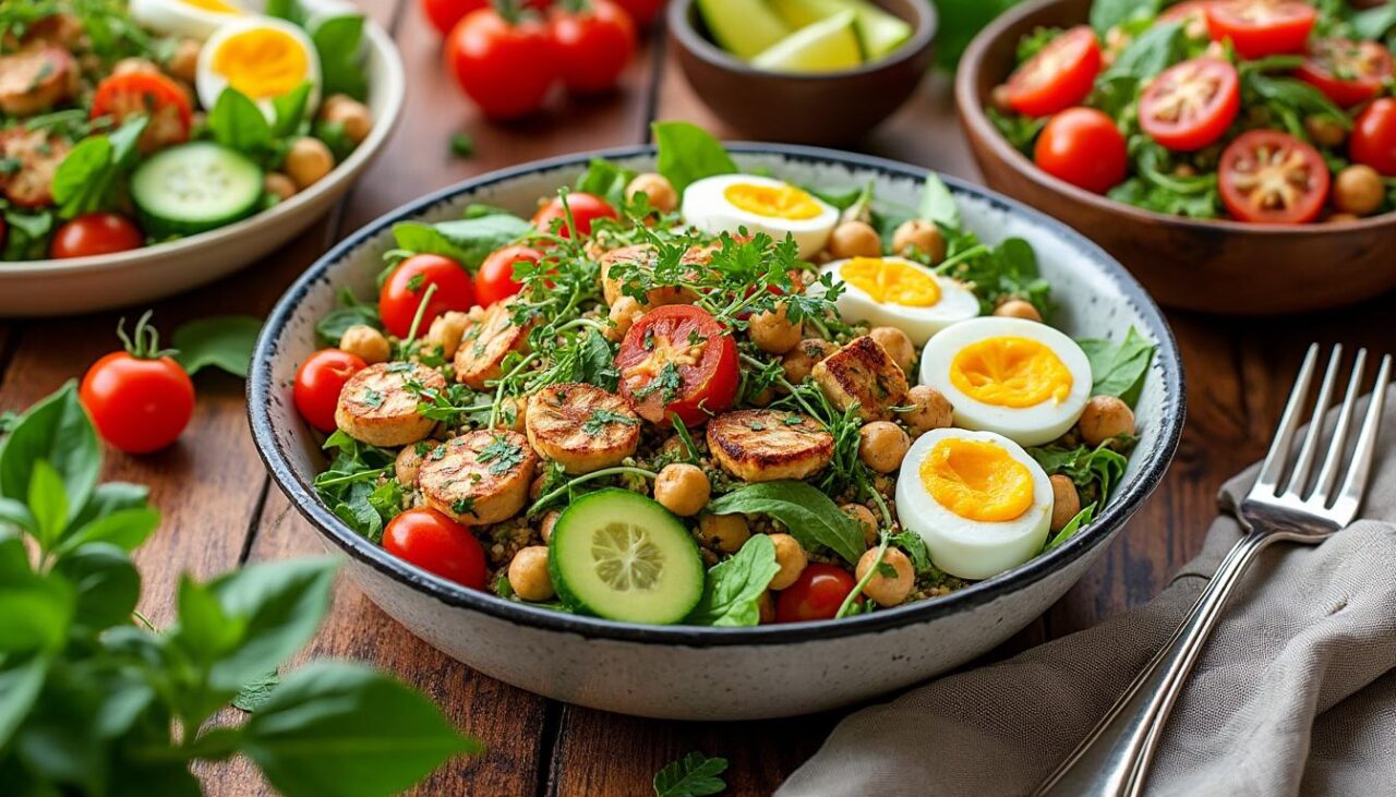 découvrez nos recettes de salades protéinées fraîches et savoureuses, parfaites pour un été sain et énergique. faciles à préparer et riches en protéines.